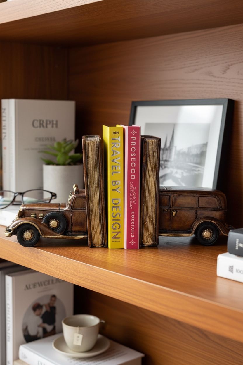 RetroDrive Klasik Araba Tasarımlı Kitap Desteği