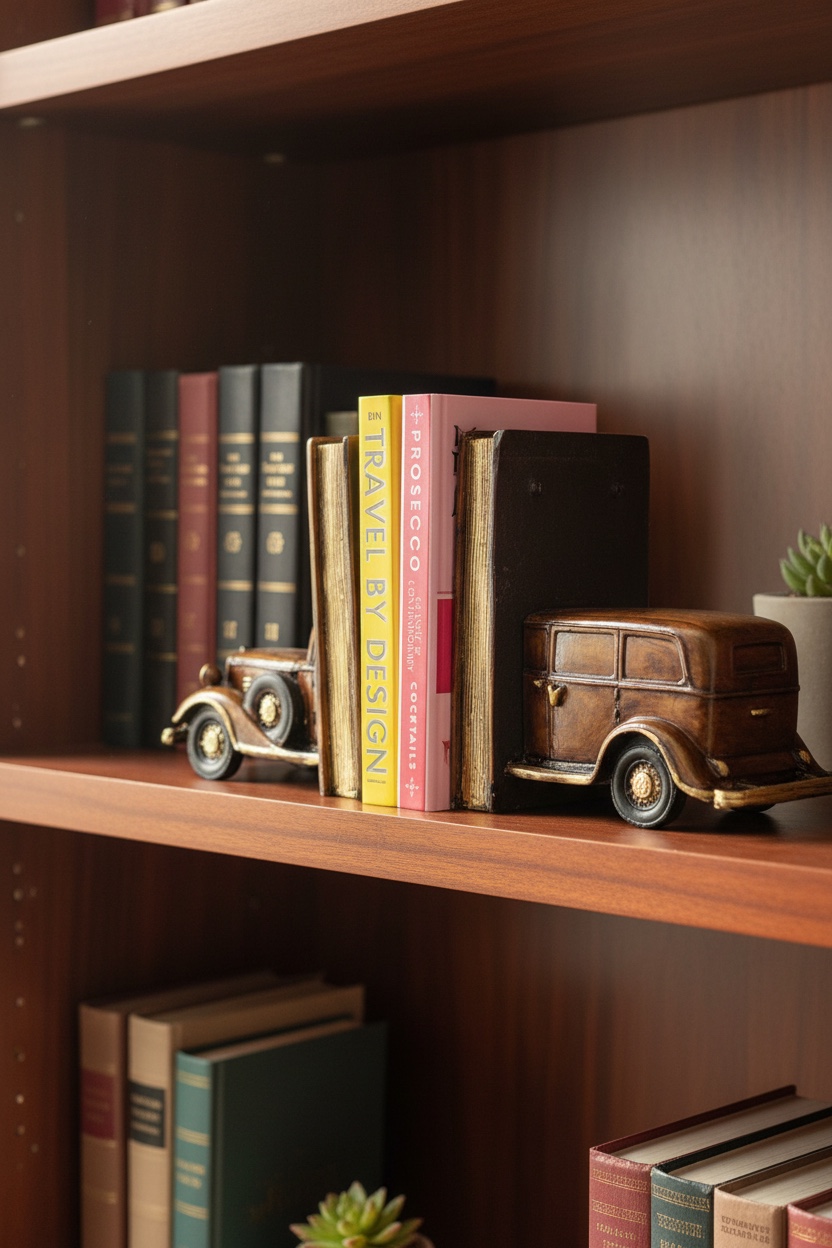 RetroDrive Klasik Araba Tasarımlı Kitap Desteği Görseli