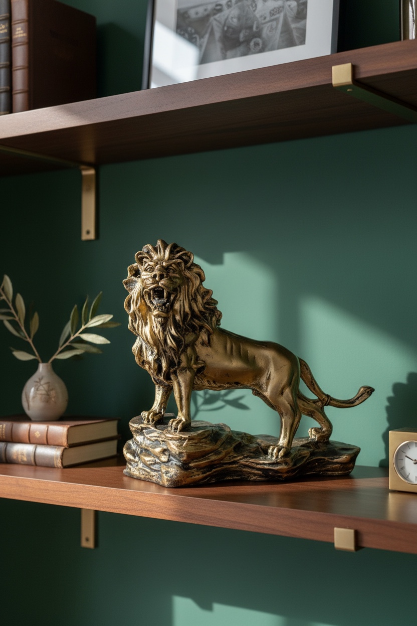 Kükreyen Aslan Dekoratif Masaüstü Biblo